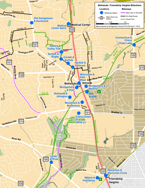 Bethesda Bikeshare Map